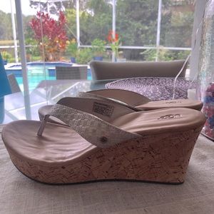 Ugg wedge sandals - worn only once!